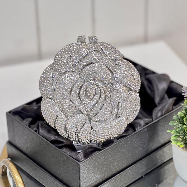 ROSETTE CRYSTAL CLUTCH