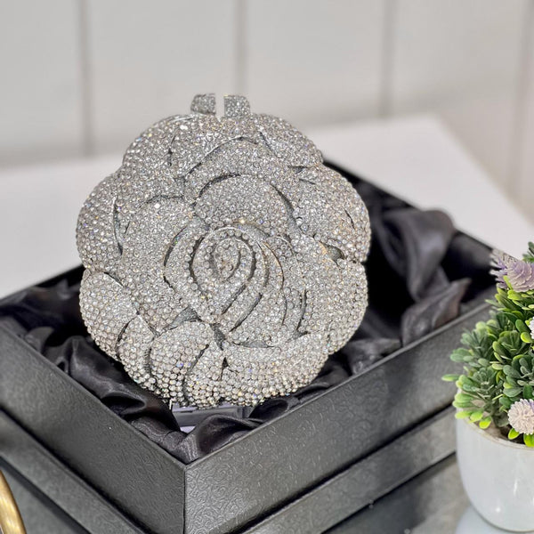 ROSETTE CRYSTAL CLUTCH