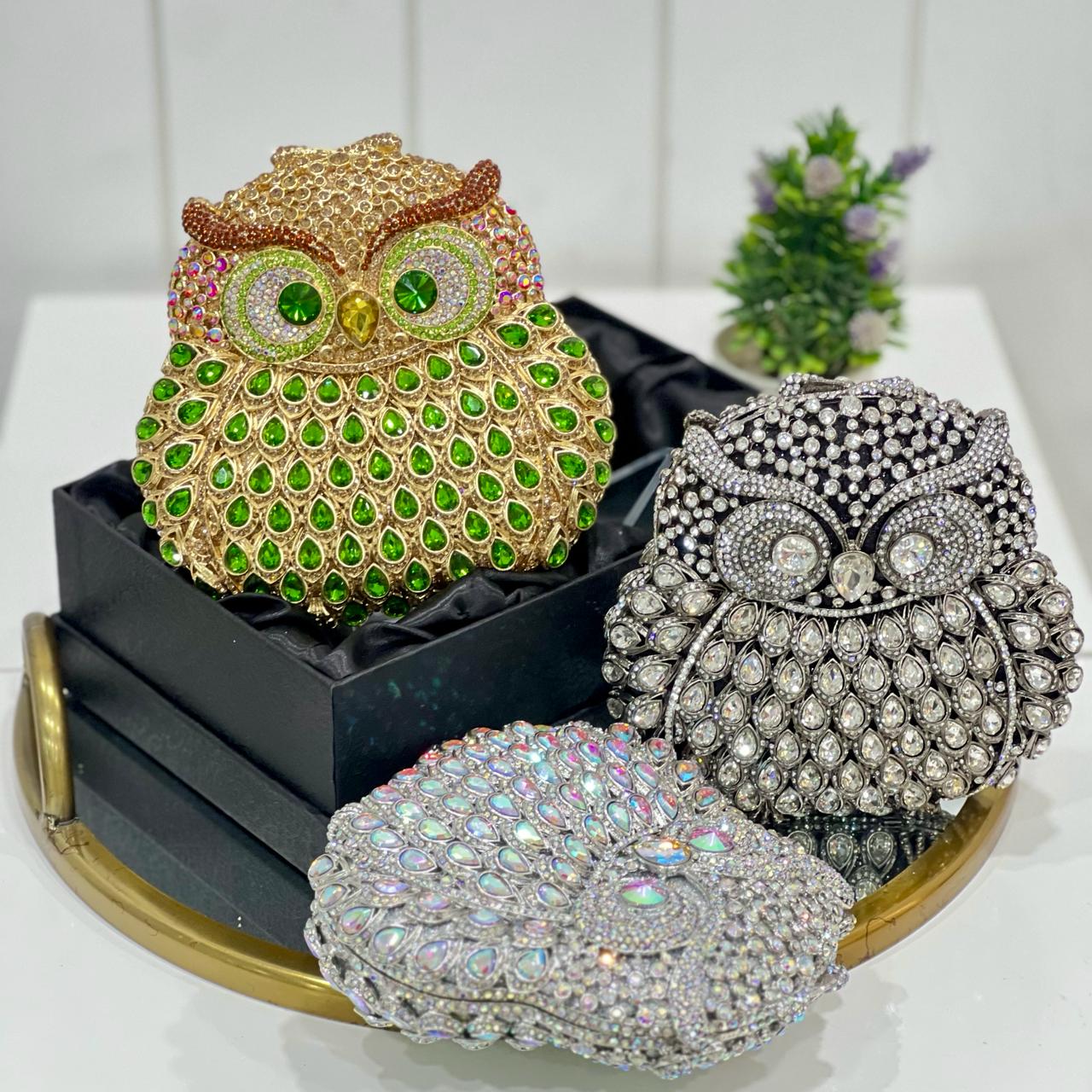 OWL CRYSTAL CLUTCH