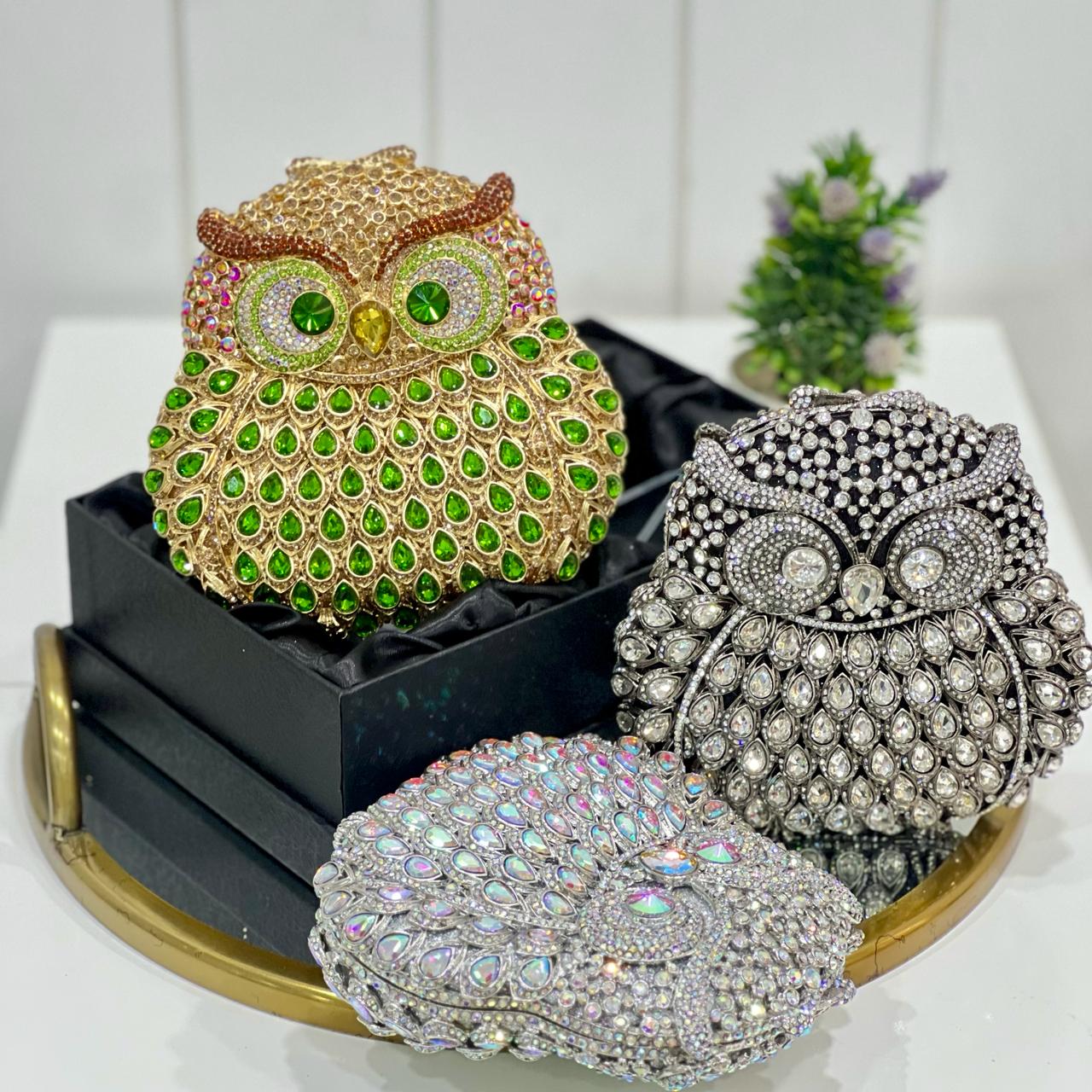 OWL CRYSTAL CLUTCH